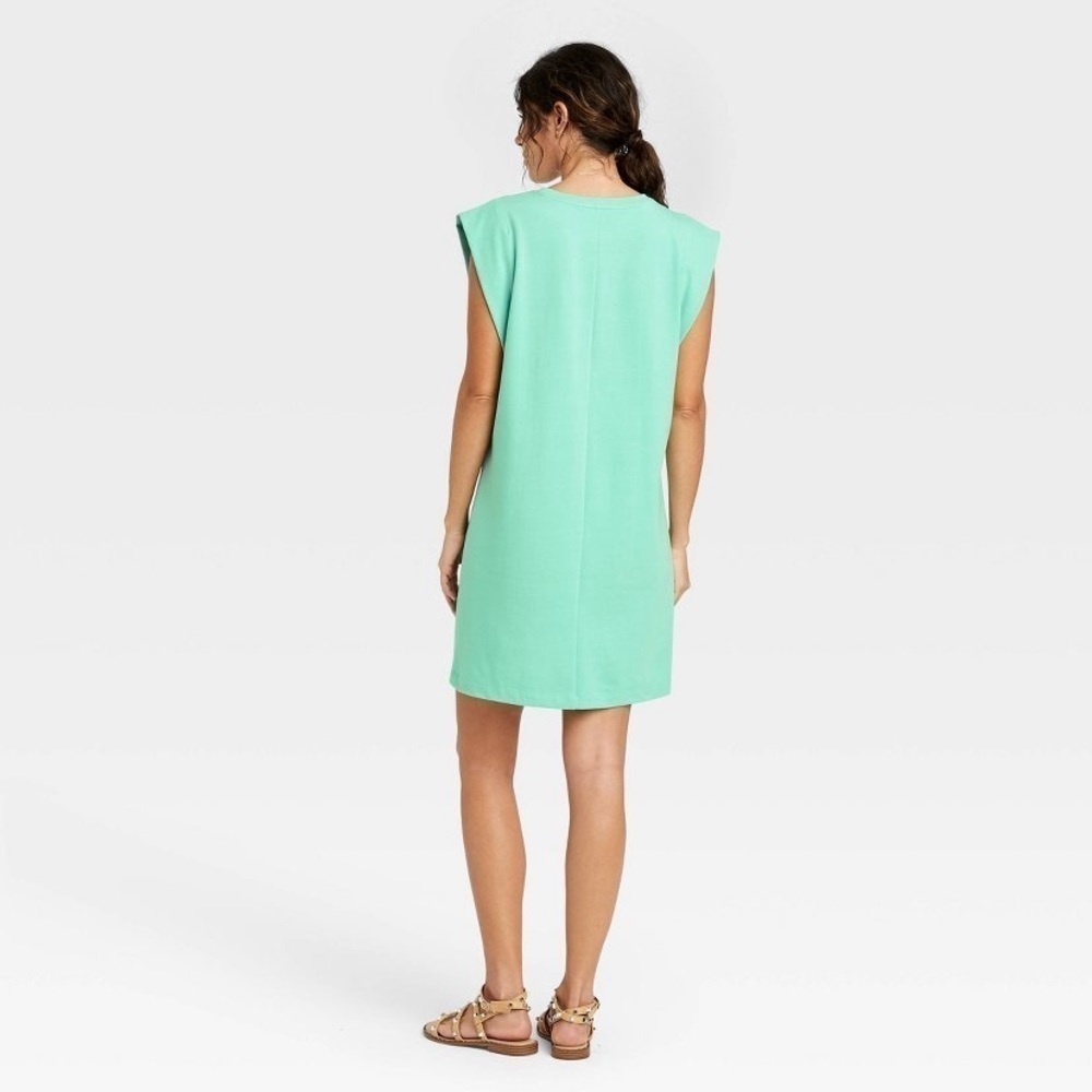 A New Day Sleeveless Tee Shirt Dress NWT Teal - Picture 2 of 11